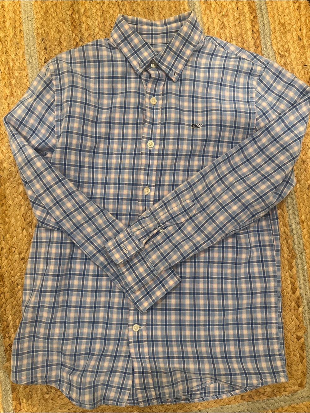 Vineyard Vines Blue Plaid Button-Down Shirt